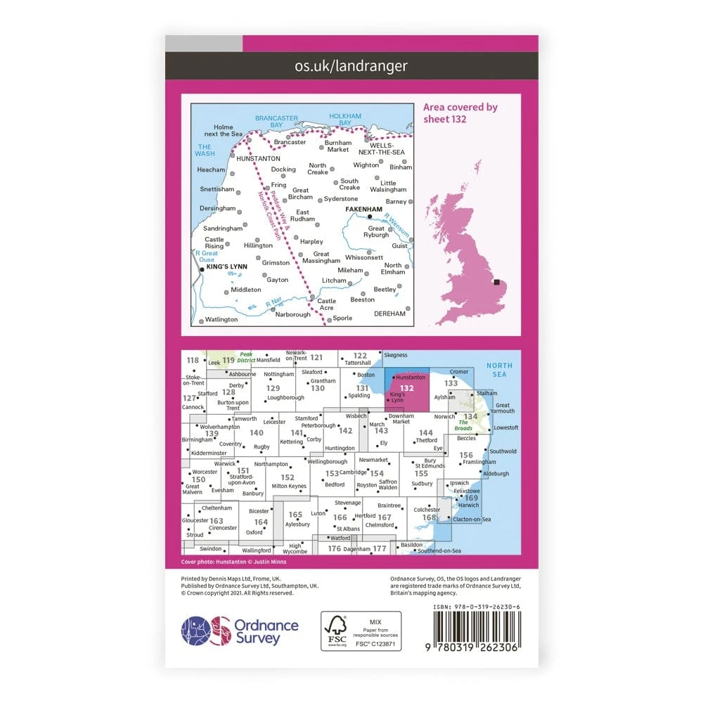 OS Landranger / North West Norfolk, Kings Lynn 4 OS Landranger / North West Norfolk, Kings Lynn - Image 2