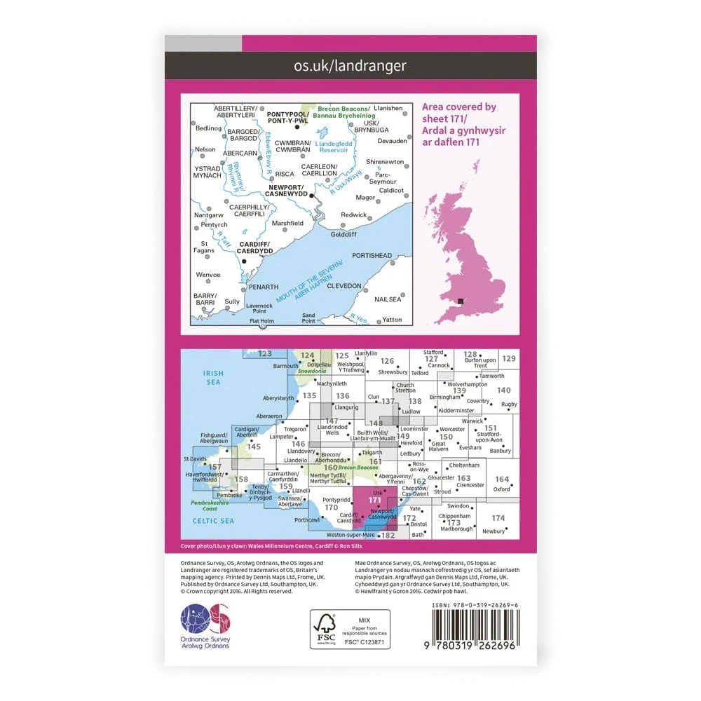 OS Landranger / Cardiff & Newport 4 OS Landranger / Cardiff & Newport - Image 2