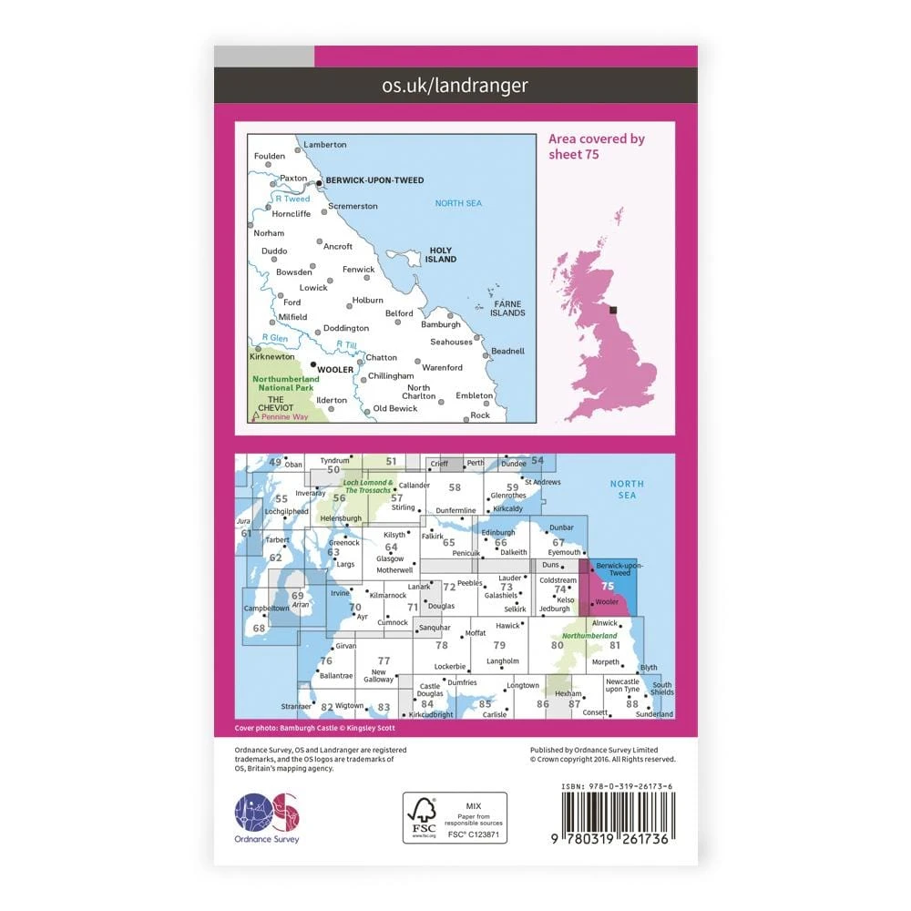 OS Landranger / Berwick Upon Tweed 4 OS Landranger / Berwick Upon Tweed - Image 2